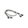 InLine® Modularkabel, 4adrig Flachband weiß, 100m Ring