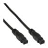 InLine® FireWire Kabel, IEEE1394 6pol Stecker zu 9pol Stecker, schwarz, 3m