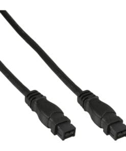 InLine® FireWire Kabel, IEEE1394 9pol Stecker / Stecker, schwarz, 3m, schwarz