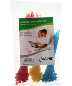 InLine® Kabelbinder-Set, 150 Stück, mehrfarbig
