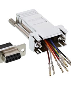 InLine® Adapter, 9pol Sub D Buchse an RJ45 Buchse, metallisiert