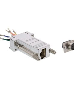 Alternative view of InLine® Adapter, 9pol Sub D Stecker an RJ45 Buchse, metallisiert