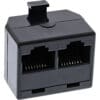 InLine® ISDN Verteiler, 1x RJ45 Stecker an 2x RJ45 Buchse, ohne Endwiderstand, schwarz InLine® Audio Adapter, 6,3mm Klinke Stecker Stereo an 2x 3,5mm Klinke Buchse, Stereo