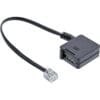 InLine® TAE Adapterkabel, RJ11 Stecker auf TAE-F Buchse, 0,2m, schwarz InLine® Spiralkabel, RJ10 Stecker / Stecker, max. 2m, schwarz