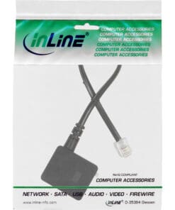 Alternative view of InLine® TAE Adapterkabel, RJ11 Stecker auf TAE-N Buchse, schwarz