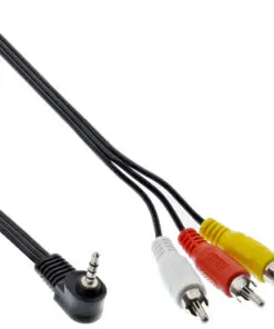 Audio/Video Kabel, 3,5mm 4pol Stecker auf 3x Cinch für Digitalkamcorder, 1,5m