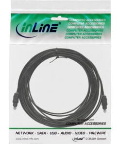 Alternative view of InLine® OPTO Audiokabel, Toslink Stecker / Stecker, 10m, schwarz