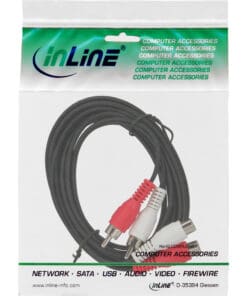 Alternative view of InLine® Cinch Verlängerung, 2x Cinch, Stecker / Buchse, 5m, schwarz