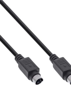 InLine® S-VHS Kabel, 4pol mini DIN Stecker / Stecker, 2m, schwarz