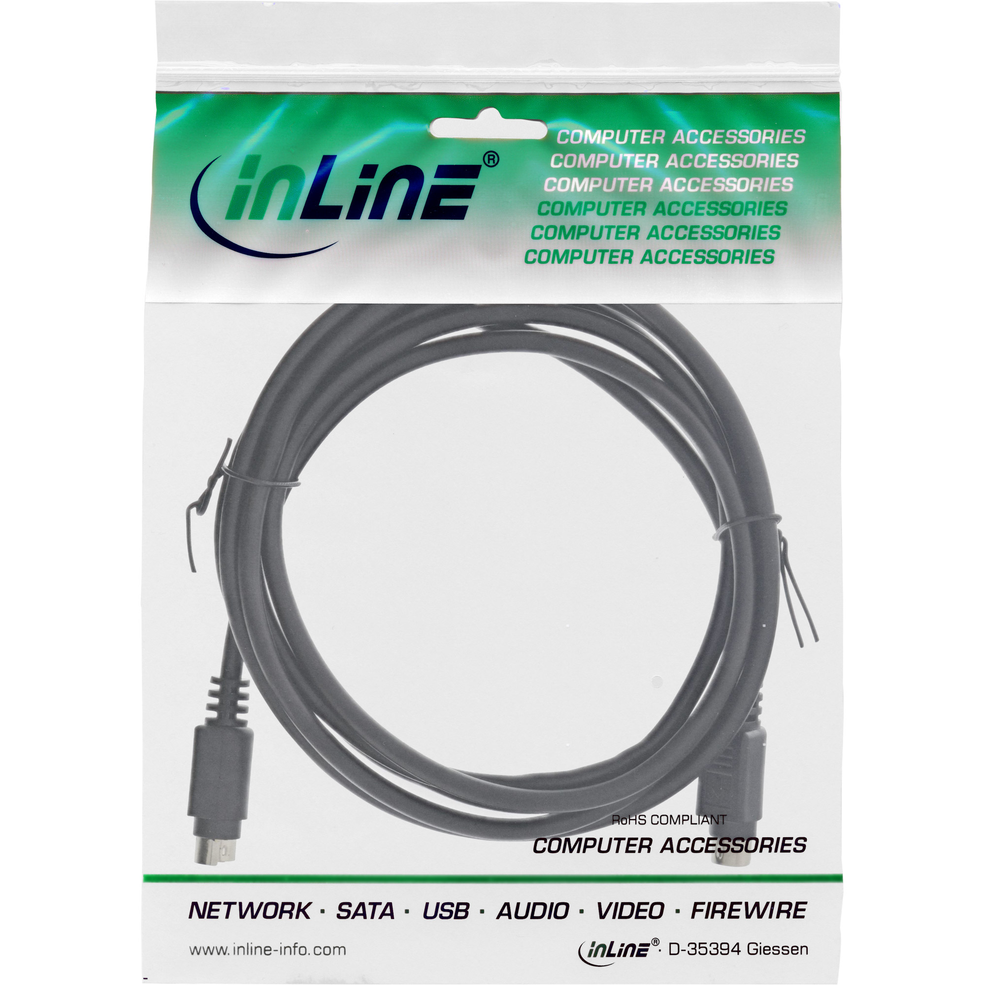 InLine® S-VHS Kabel, 4pol mini DIN Stecker / Stecker, 2m, schwarz InLine® S-VHS Kabel, 4pol mini DIN Stecker / Stecker, 2m, schwarz – Bild 2