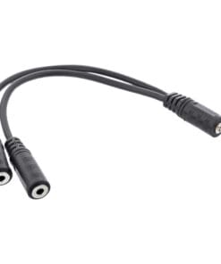 InLine® Klinken Y-Kabel, 3,5mm Klinke Stecker an 2x 3,5mm Klinke Buchse, Stereo, 0,2m, schwarz