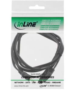 Alternative view of InLine® Klinken Y-Kabel, 3,5mm Klinke Stecker an 2x 3,5mm Klinke Buchse, Stereo, 0,2m, schwarz