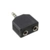 InLine® Audio Adapter, 3,5mm Klinke Stecker an 2x 3,5mm Klinke Buchse, Stereo, schwarz