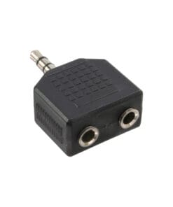 InLine® Audio Adapter, 3,5mm Klinke Stecker an 2x 3,5mm Klinke Buchse, Stereo, schwarz