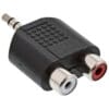 InLine® Audio Adapter, 3,5mm Klinke Stecker an 2x 3,5mm Klinke Buchse, Stereo