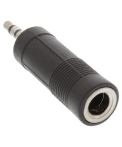 InLine® Audio Adapter, 3,5mm Klinke Stecker Stereo an 6,3mm Klinke Buchse, Stereo, schwarz
