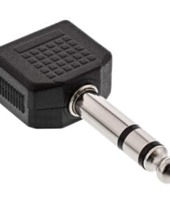 InLine® Audio Adapter, 6,3mm Klinke Stecker Stereo an 2x 3,5mm Klinke Buchse, Stereo, schwarz InLine® Audio Adapter, 6,3mm Klinke Stecker Stereo an 2x 3,5mm Klinke Buchse, Stereo, schwarz – Bild 2