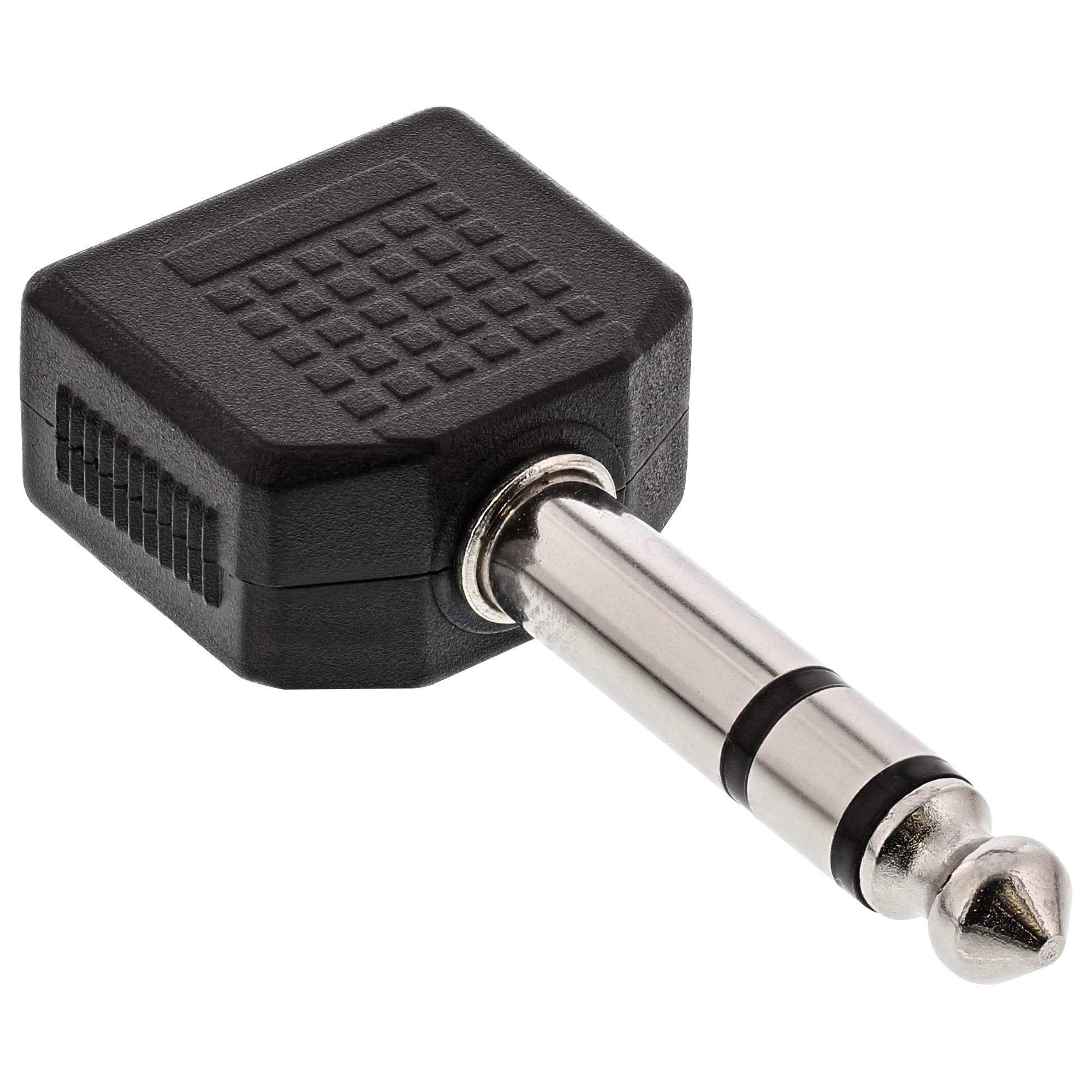 InLine® Audio Adapter, 6,3mm Klinke Stecker Stereo an 2x 3,5mm Klinke Buchse, Stereo, schwarz InLine® Audio Adapter, 6,3mm Klinke Stecker Stereo an 2x 3,5mm Klinke Buchse, Stereo, schwarz – Bild 2