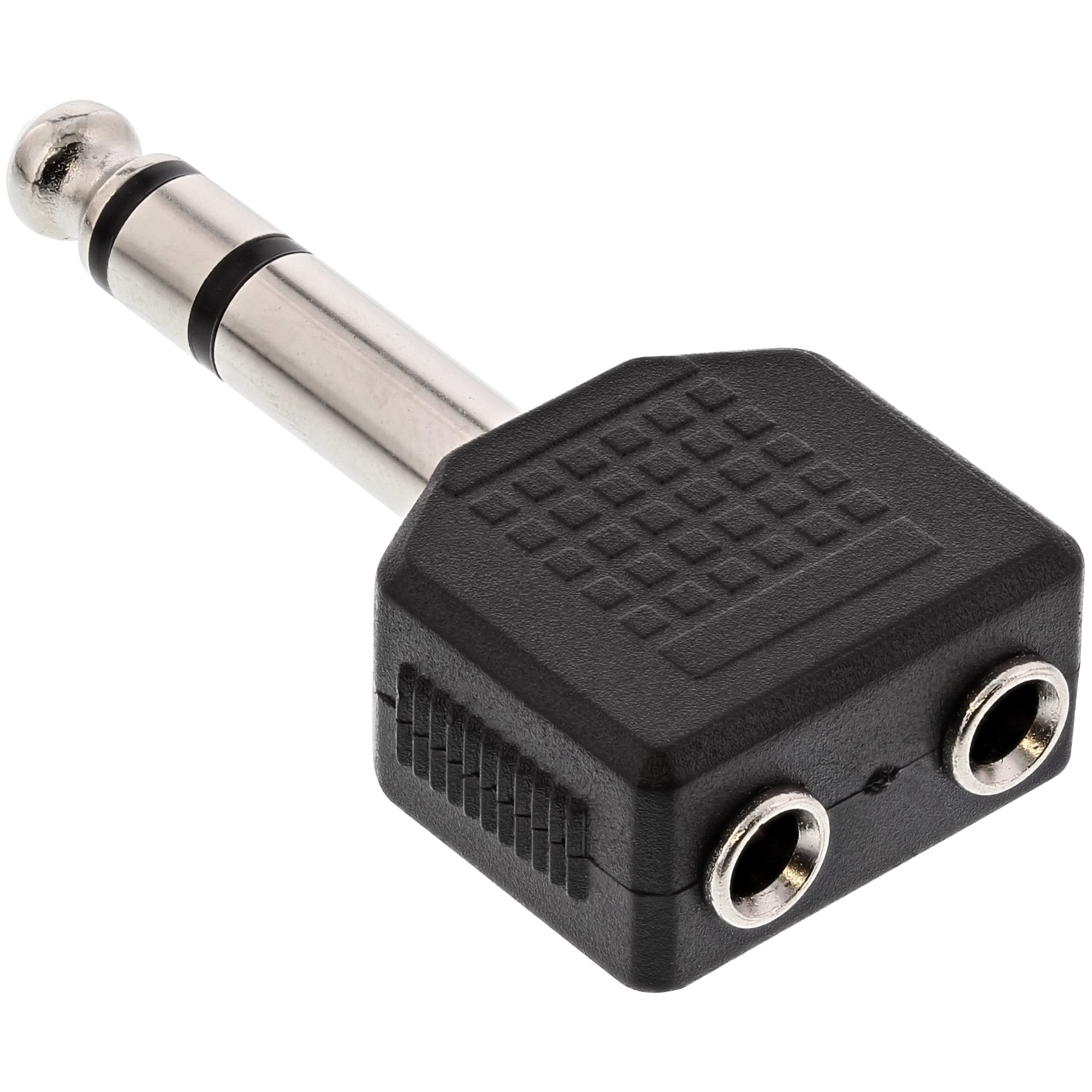 InLine® Audio Adapter, 6,3mm Klinke Stecker Stereo an 2x 3,5mm Klinke Buchse, Stereo, schwarz InLine® Audio Adapter, 6,3mm Klinke Stecker Stereo an 2x 3,5mm Klinke Buchse, Stereo, schwarz
