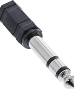 InLine® Audio Adapter, 6,3mm Klinke Stecker an 3,5mm Klinke Buchse, Stereo, schwarz