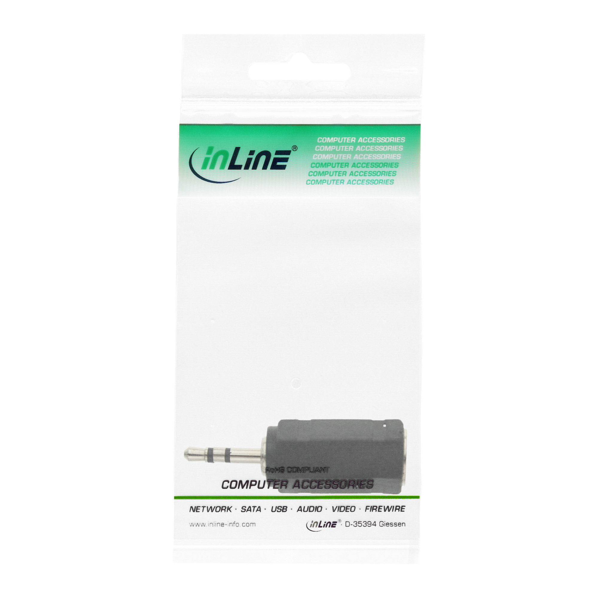 InLine® Audio Adapter, 2,5mm Klinke Stecker zu 3,5mm Buchse, Stereo, schwarz InLine® Audio Adapter, 2,5mm Klinke Stecker zu 3,5mm Buchse, Stereo, schwarz – Bild 3