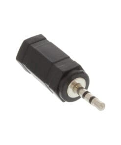 InLine® Audio Adapter, 2,5mm Klinke Stecker zu 3,5mm Buchse, Stereo, schwarz