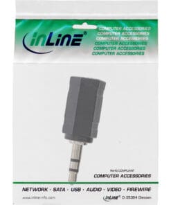 InLine® Audio Adapter, 2,5mm Klinke Buchse an 3,5mm Stecker, Stereo, schwarz – Bild 3