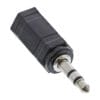 InLine® Audio Adapter, 2,5mm Klinke Buchse an 3,5mm Stecker, Stereo, schwarz