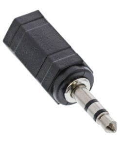 InLine® Audio Adapter, 2,5mm Klinke Buchse an 3,5mm Stecker, Stereo, schwarz