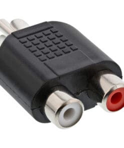 InLine® Audio Adapter, Cinch Stecker an 2x Cinch Buchse, schwarz
