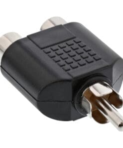 Alternative view of InLine® Audio Adapter, Cinch Stecker an 2x Cinch Buchse, schwarz