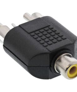 InLine® Audio Adapter, Cinch Buchse an 2x Cinch Stecker, schwarz