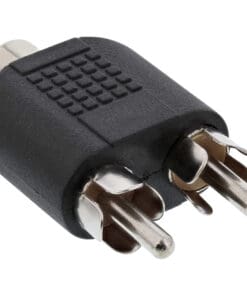 Alternative view of InLine® Audio Adapter, Cinch Buchse an 2x Cinch Stecker, schwarz