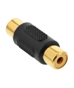InLine® Audio Adapter, Cinch Buchse an Cinch Buchse, vergoldet, schwarz