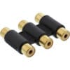 InLine® Audio/Video Adapter, 3x Cinch Buchse auf 3x Cinch Buchse, vergoldet, schwarz InLine® Audio Adapter, 6,3mm Klinke Stecker an 3,5mm Klinke Buchse, Stereo