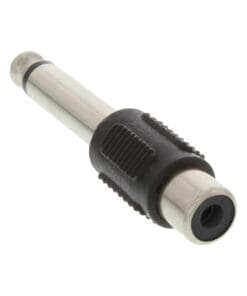 InLine® Audio Adapter, 6,3mm Klinke Stecker auf Cinch Buchse, Mono, schwarz