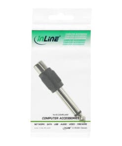 InLine® Audio Adapter, 6,3mm Klinke Stecker auf Cinch Buchse, Mono, schwarz – Bild 3