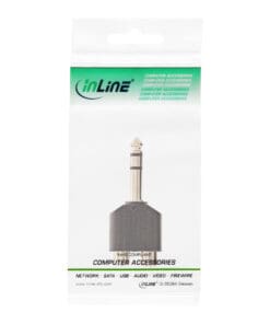 Alternative view of InLine® Audio Adapter, 6,3mm Klinke Stecker auf 2x Cinch Buchse, Stereo, schwarz