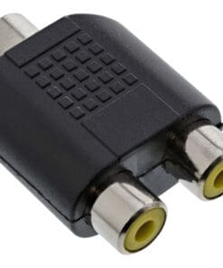 Alternative view of InLine® Audio Adapter, 3,5mm Klinke Buchse Mono an 2x Cinch Buchse, schwarz