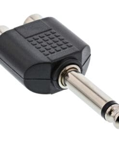 Alternative view of InLine® Audio Adapter, 6,3mm Klinke Stecker an 2x Cinch Buchse, Mono, schwarz