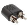 InLine® Audio Adapter, 3,5mm Klinke Buchse Stereo an 2x Cinch Stecker, schwarz
