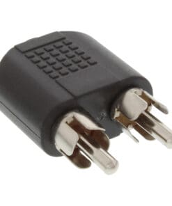 InLine® Audio Adapter, 3,5mm Klinke Buchse Stereo an 2x Cinch Stecker, schwarz