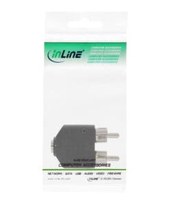 InLine® Audio Adapter, 3,5mm Klinke Buchse Stereo an 2x Cinch Stecker, schwarz – Bild 3