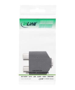 InLine® Audio Adapter, 3,5mm Klinke Buchse Stereo an 2x Cinch Buchse, schwarz – Bild 3