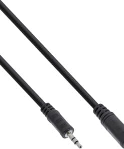 InLine® Klinke Verlängerung, 3,5mm Klinke Stecker / Buchse, Stereo, 10m, schwarz