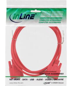 Alternative view of InLine® Nullmodemkabel, 9pol Buchse / Buchse, 3m, vergossen, rot, rot