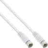 InLine® SAT-Anschlusskabel, 2x geschirmt, 2x F-Stecker, >75dB, weiß, 10m, weiß InLine® SAT-Anschlusskabel, 2x geschirmt, 2x F-Stecker, >75dB, weiß, 15m