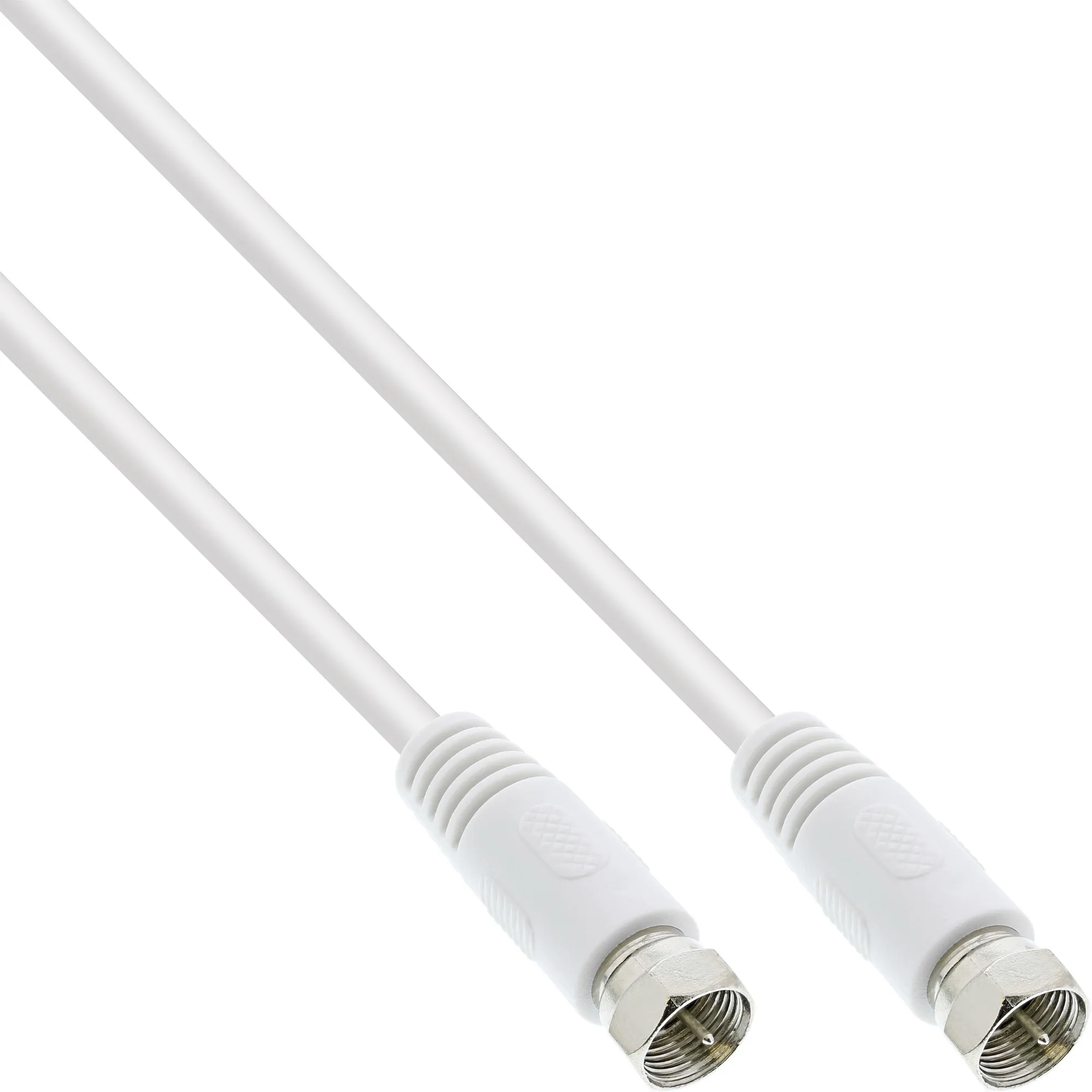 InLine® SAT-Anschlusskabel, 2x geschirmt, 2x F-Stecker, >75dB, weiß, 15m, weiß InLine® SAT-Anschlusskabel, 2x geschirmt, 2x F-Stecker, >75dB, weiß, 15m, weiß