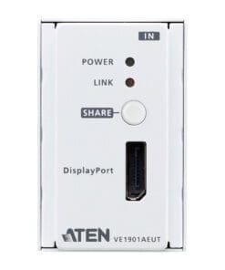 Alternative view of ATEN VE1901AEUT DisplayPort HDBaseT-Lite Sender mit EU-Wandplatte PoH 4K bei 70m
