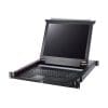 ATEN CL1000M UK Single Rail 17"-LCD-Konsole, 19" 1HE, UK-Layout (PS/2-USB, VGA)